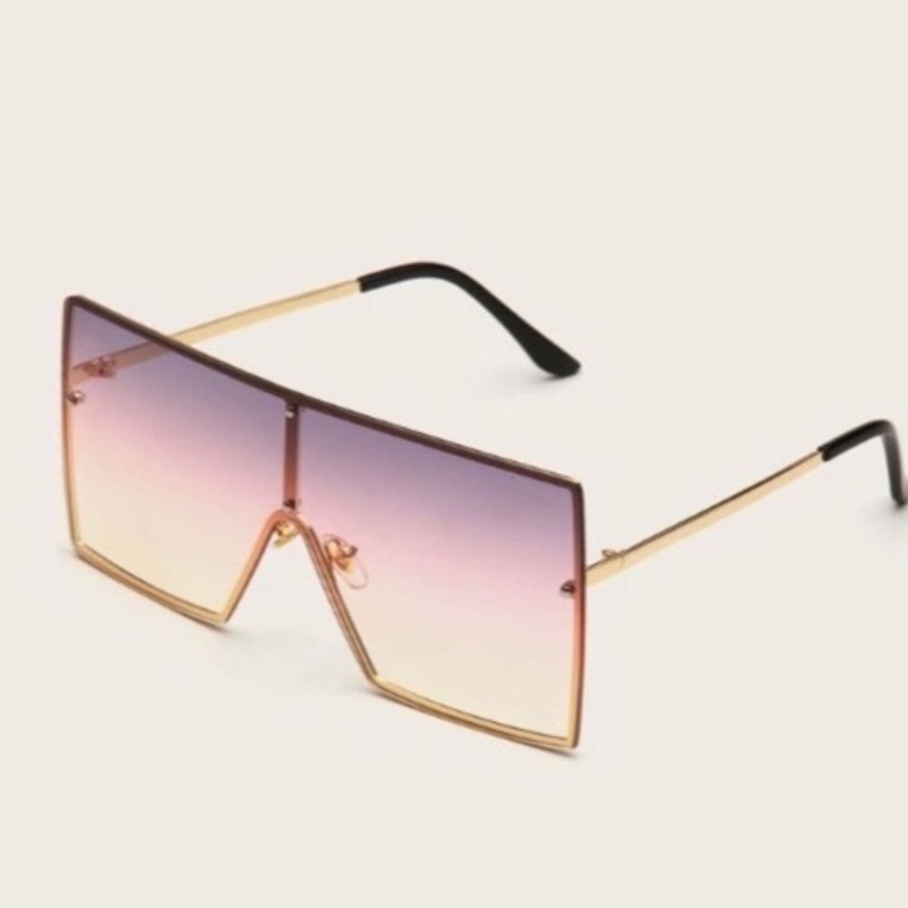 Multi Color Square Frame Sunglasses New - Picture 5 of 8